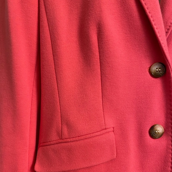 EUC Talbots Petite “Aberdeen” melon colored two button blazer, size 10 Petite - Picture 3 of 11